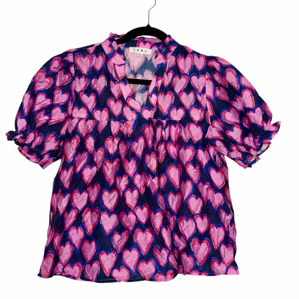 THML Heart Patterned Top Size XS